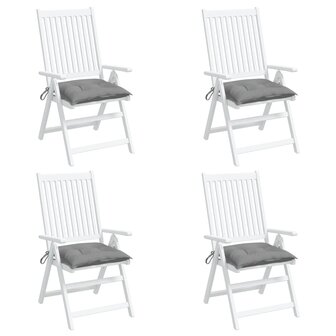 Stoelkussens 4 st 40x40x7 cm oxford stof grijs 4