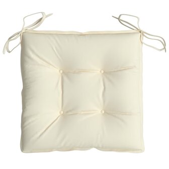 Stoelkussens 4 st 40x40x7 cm oxford stof cr&egrave;mewit 6