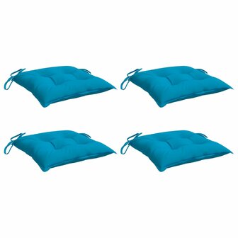Stoelkussens 4 st 40x40x7 cm oxford stof lichtblauw 3