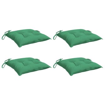 Stoelkussens 4 st 40x40x7 cm oxford stof groen 3