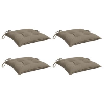 Stoelkussens 4 st 40x40x7 cm oxford stof taupe 3