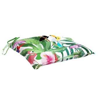 Stoelkussens 2 st 40x40x7 cm stof meerkleurig 5