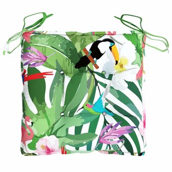 Stoelkussens 2 st 40x40x7 cm stof meerkleurig 6