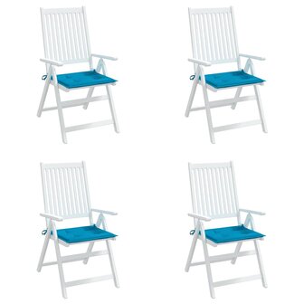 Tuinstoelkussens 4 st 40x40x3 cm oxford stof blauw 4