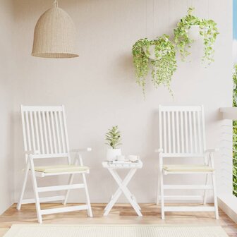 Tuinstoelkussens 2 st 50x50x3 cm oxford stof cr&egrave;mekleurig 1