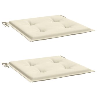 Tuinstoelkussens 2 st 50x50x3 cm oxford stof cr&egrave;mekleurig 3