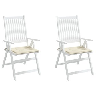 Tuinstoelkussens 2 st 50x50x3 cm oxford stof cr&egrave;mekleurig 4