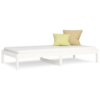 Slaapbank zonder matras 80x200 cm massief grenenhout wit 2