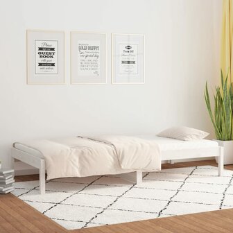 Slaapbank zonder matras 80x200 cm massief grenenhout wit 4