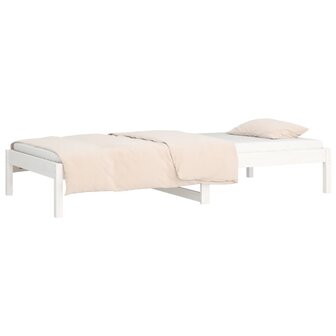 Slaapbank zonder matras 80x200 cm massief grenenhout wit 6