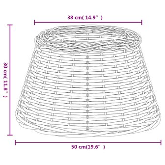 Lampenkap &Oslash;50x30 cm wicker bruin 6