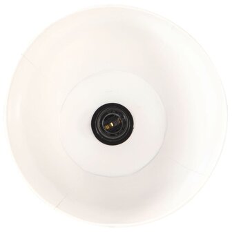 Vloerlamp E27 massief mangohout wit 8