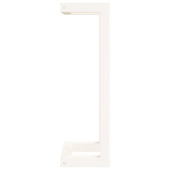 Handdoekenrek 23x18x60 cm massief grenenhout wit 6