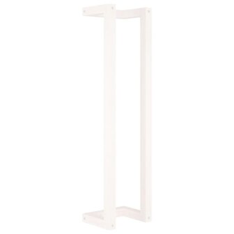 Handdoekenrek 23x18x90 cm massief grenenhout wit 2