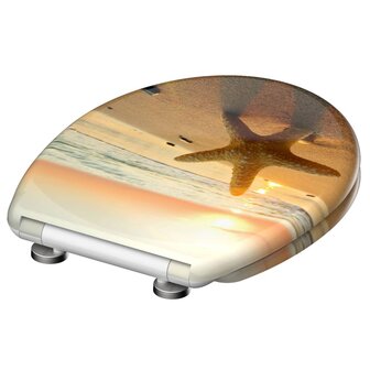 SCH&Uuml;TTE Toiletbril met soft-close SEA STAR duroplast met print 5