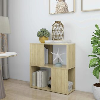 Boekenkast 60x24x63 cm bewerkt hout sonoma eikenkleurig 1