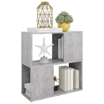 Boekenkast 60x24x63 cm bewerkt hout betongrijs 5