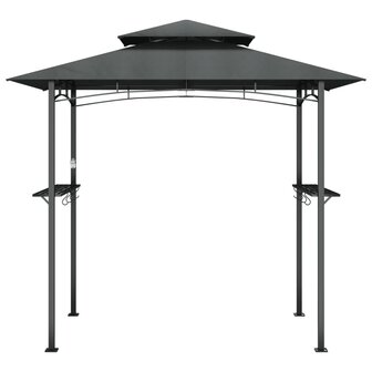 Barbecue-overkapping 240x150x243 cm staal antracietkleurig 3