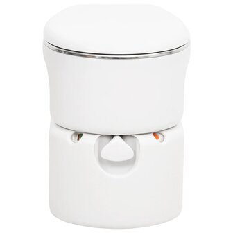 Campingtoilet ge&iuml;ntegreerd 24+17 L HDPE en staal wit       2