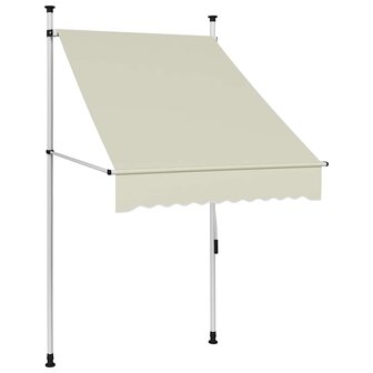 Luifel handmatig uittrekbaar 100 cm cr&egrave;me 1