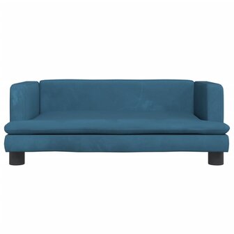 Kinderbank 80x45x30 cm fluweel blauw 3