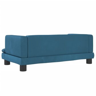 Kinderbank 80x45x30 cm fluweel blauw 5