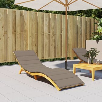 Ligbedkussen 200x70x3 cm oxford stof taupe 1