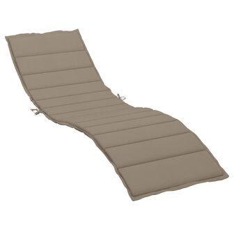 Ligbedkussen 200x70x3 cm oxford stof taupe 2