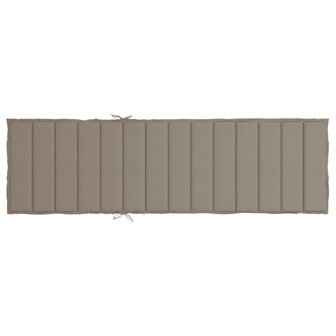 Ligbedkussen 200x70x3 cm oxford stof taupe 5