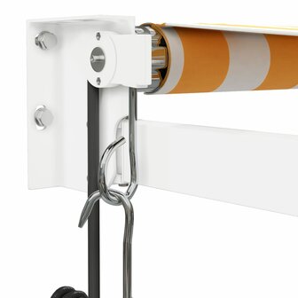 Luifel automatisch uitschuifbaar 4x3 m geel en wit 7
