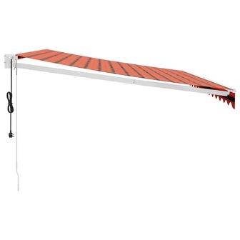Luifel automatisch uitschuifbaar 4x3 m oranje en bruin 4