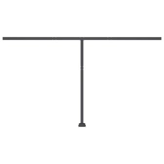 Luifel handmatig uittrekbaar met LED 450x300 cm cr&egrave;mekleurig 9