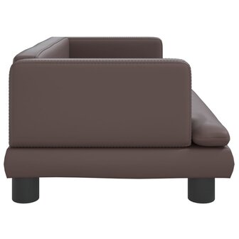 Kinderbank 80x45x30 cm kunstleer bruin 4