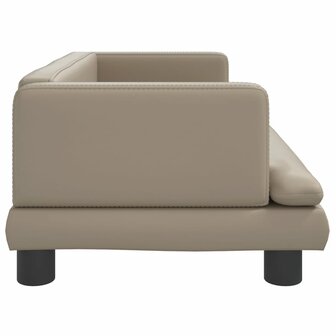 Kinderbank 80x45x30 cm kunstleer cappuccinokleurig 4