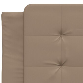 Bed met matras kunstleer cappuccinokleurig 90x190 cm 7