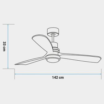 Plafondventilator Universal Blue ALM 4056 3A 70W (142 cm) 7