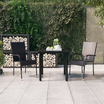 3-delige Tuinset zwart 1