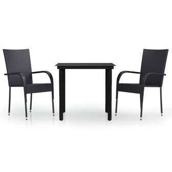 3-delige Tuinset zwart 2