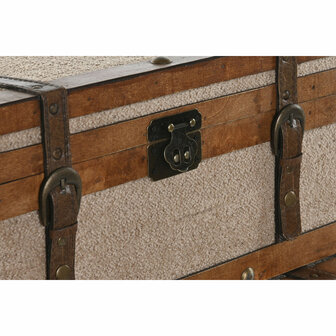 Kofferset Home ESPRIT Bruin Beige Polyester Hout 80 x 49 x 45 cm (3 Stuks) 3