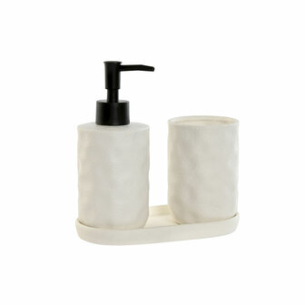 Badset Home ESPRIT Wit ABS Dolomite 17,5 x 9,5 x 18 cm 3 Onderdelen 1