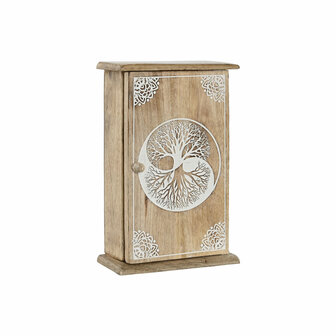 Sleutelkastje Home ESPRIT Wit Natuurlijk 18 x 7,5 x 28 cm 1