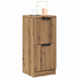 Dressoir 30x30x70 cm bewerkt hout artisanaal eikenkleur 1