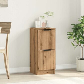 Dressoir 30x30x70 cm bewerkt hout artisanaal eikenkleur 3