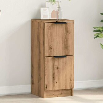 Dressoir 30x30x70 cm bewerkt hout artisanaal eikenkleur 4