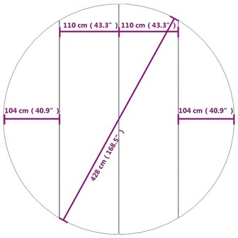 Zwembadgrondzeil &Oslash;428 cm polyester geotextiel lichtgrijs 7