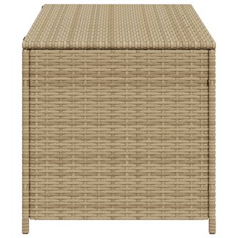Tuinbox met wielen 190 L poly rattan gemengd beige 5