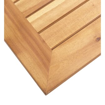 Tuinbijzettafel 45x45x38 cm massief acaciahout roestvrij staal 4