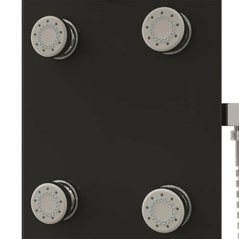 Douchepaneel 25x47,5x130 cm glas zwart  6