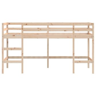 Kinderhoogslaper met ladder 80x200 cm massief grenenhout 5