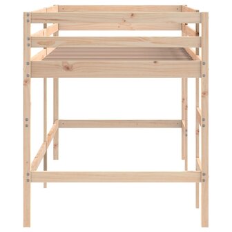 Kinderhoogslaper met ladder 80x200 cm massief grenenhout 6